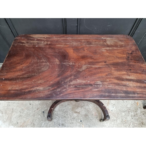 1023 - A Regency mahogany library reading table, stamped 'Wilkinson, Ludgate Hill, 1006', 91cm wide, (... 