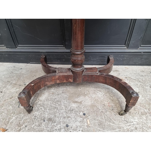 1023 - A Regency mahogany library reading table, stamped 'Wilkinson, Ludgate Hill, 1006', 91cm wide, (... 