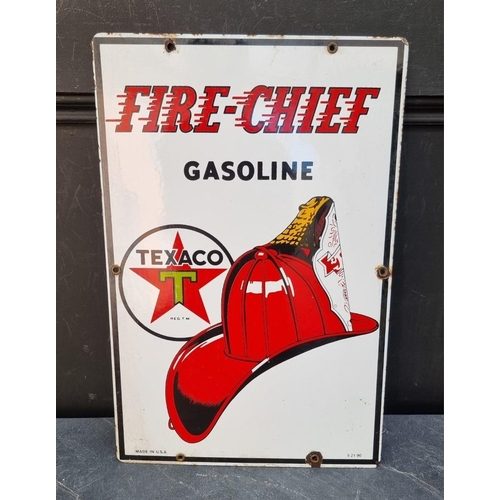 1733 - A vintage 'Texaco Fire-Chief Gasoline' sign, 46 x 30.5cm. 