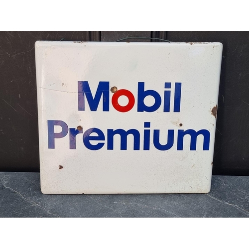 1743 - An enamel 'Mobil Premium' sign, 30.5 x 35cm.