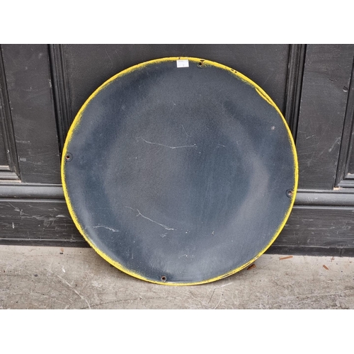 1748 - An enamel 'Dodge Plymouth approved Service' convex sign, 56cm diameter. 