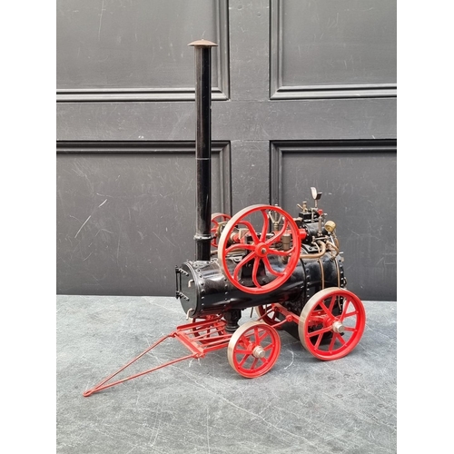 1752 - A good 1 1/2in scale portable steam engine, 60.5cm high.  