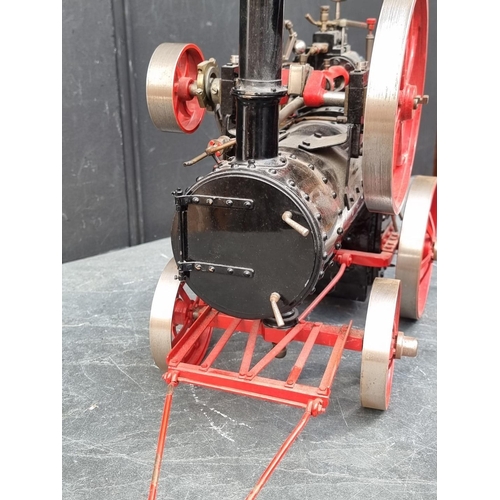 1752 - A good 1 1/2in scale portable steam engine, 60.5cm high.  