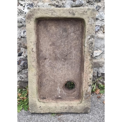 1837 - A sandstone trough, 76cm wide.