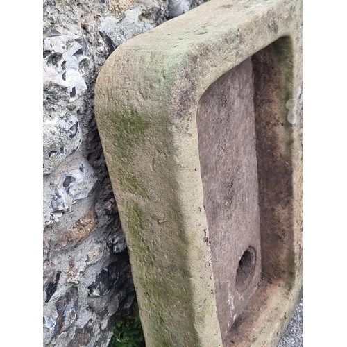 1837 - A sandstone trough, 76cm wide.