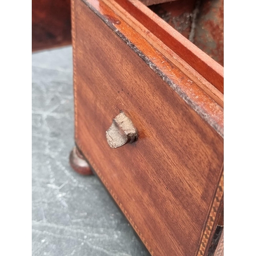 1101 - Three 19th century mahogany tea caddies.