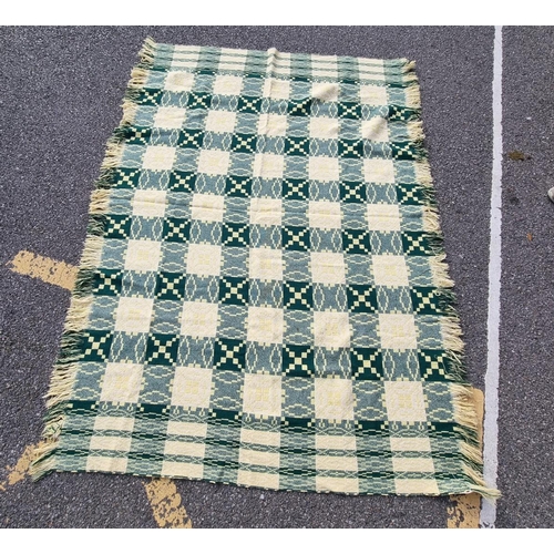 1139 - A vintage Welsh yellow and green wool blanket, 240 x 160cm.En suite with the previous lot.... 