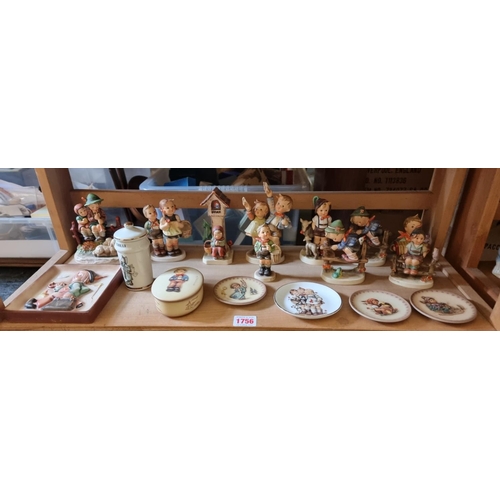 1756 - A collection of Hummel figures and related items. (17)