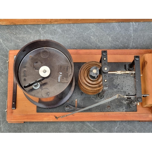 1801 - A WWII German Kriegsmarine barograph, possibly from a U boat, bearing brass plaque with serial ... 