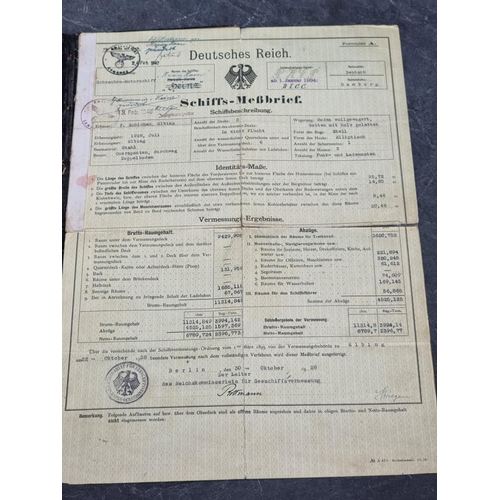 1808 - A WWII German M S Heinz Horn Messbrief; together with a WWII German foreign workers passport. (... 