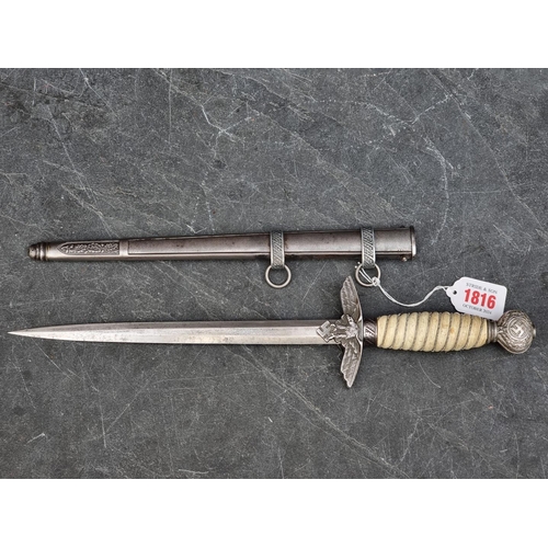 1816 - A WWII German Luftwaffe 2nd pattern dagger and sheath, by F. Herder A.S. Solingen.