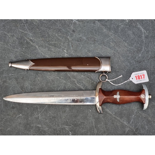 1817 - A WWII German SA dagger and sheath, with RZM M7/72/40, marks for Karl Rob, Kaldenbach, Solingen-Graf... 