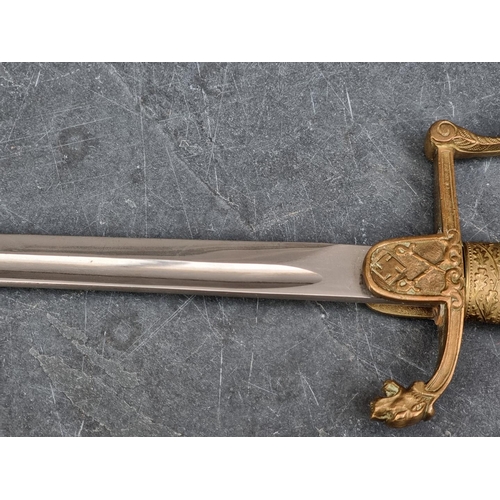 1820 - A WWII German army officer's sword, by E & F Horster, Solingen, with crossed swords and swastika... 