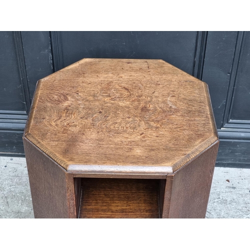 1068 - A 1930s oak octagonal occasional table, 50.5cm wide.