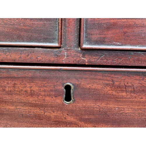 1069 - A diminutive George III mahogany chest on chest, 157.5cm high x 104cm wide.