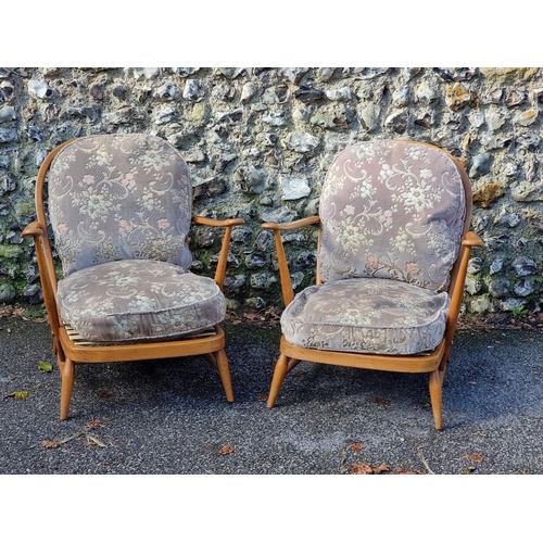 1082 - A pair of Ercol 203 Windsor armchairs.  