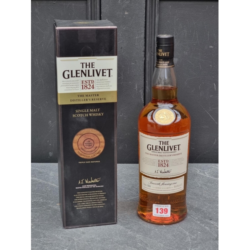 139 - A 1 litre bottle of The Glenlivet 'The Master Distiller's Reserve' Whisky, in card box. ... 