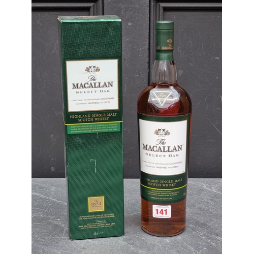 141 - A 1 litre bottle of The Macallan 'Select Oak' Whisky, in card box.  