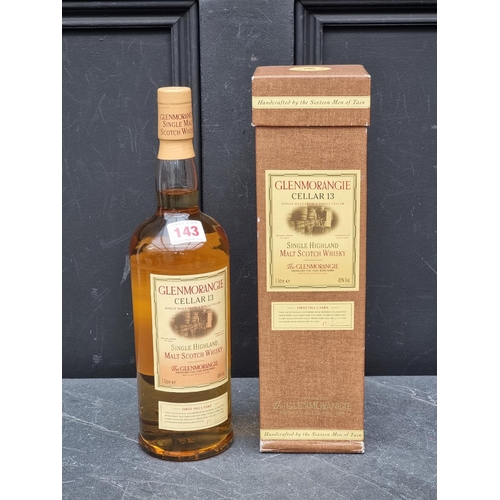 143 - A 1 litre bottle of Glenmorangie 'Cellar 13' 10 year old Whisky, in card box.