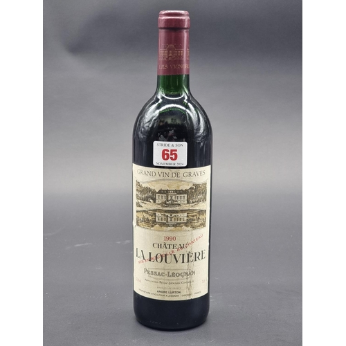 65 - A 75cl bottle of Chateau La Louviere, Pessac-Leognan, 1990.