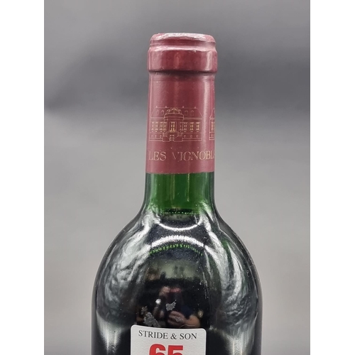 65 - A 75cl bottle of Chateau La Louviere, Pessac-Leognan, 1990.