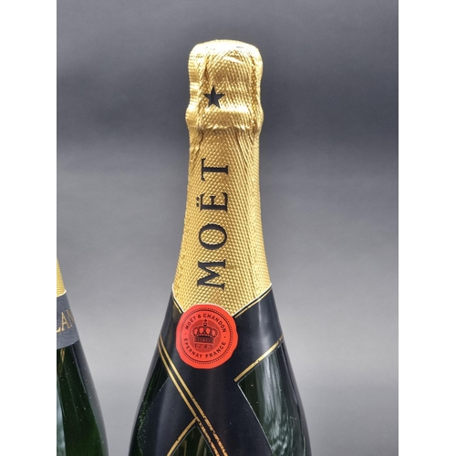 80 - Two 75cl bottles of NV Champagne, comprising: Lanson; and Moet & Chandon. (2)