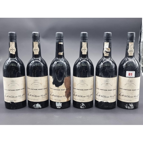 81 - Six bottles of Smith Woodhouse 1975 Vintage Port. (6)