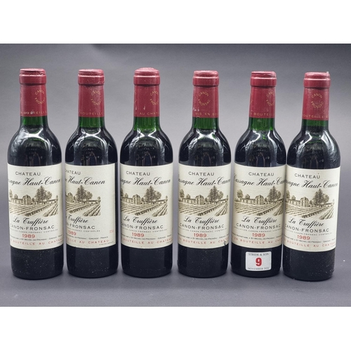 9 - Six 37.5cl bottles of Chateau Cassagne Haut-Canon La Truffiere, 1989, Canon-Fronsac. (6)... 