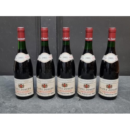 90 - Five 75cl bottles of St Joseph Le Grand Pompee, 1985, Paul Jaboulet Aine. (5)