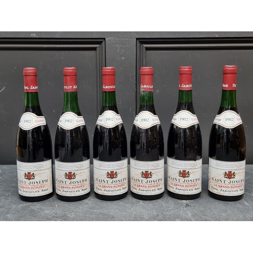 95 - Six 75cl bottles of St Joseph Le Grande Pompee, 1982, Paul Jaboulet Aine. (6)