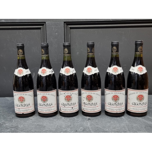 99 - Six 75cl bottles of Gigondas, Domaine du Gour de Chaule, 1985. (6)