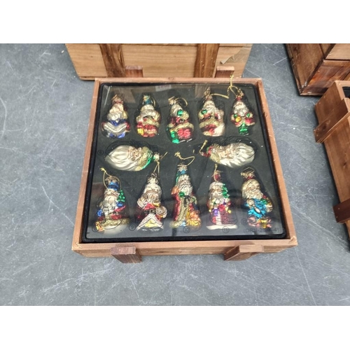 1508 - A collection of sixty six Thomas Pacconi Christmas tree decorations, in four pine crates.... 