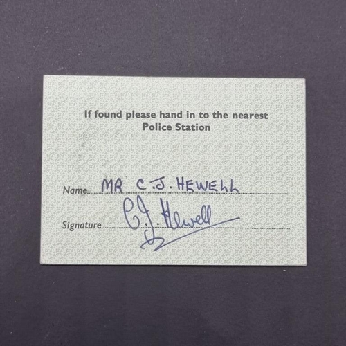 204 - JOHN F KENNEDY: printed ticket on card, admitting bearer to reception area of Gatwick Airport for Pr... 