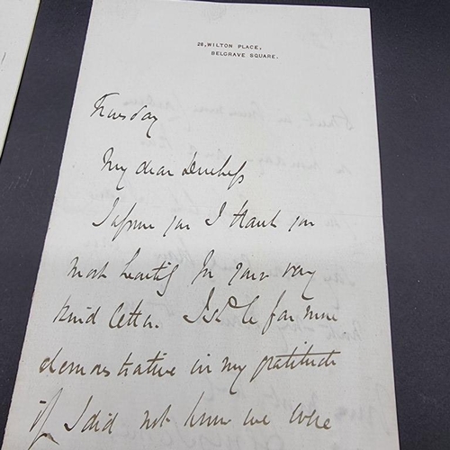 205 - HENRY JAMES (Politician): 2 ALS from Henry James addressed 'My Dear Duchess', both undated on paper ... 