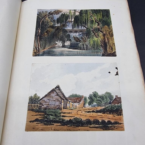 214 - SCRAP ALBUM: Margaret Jordan: album amicorum of watercolours, prints and poetry, 1829 and later: con... 