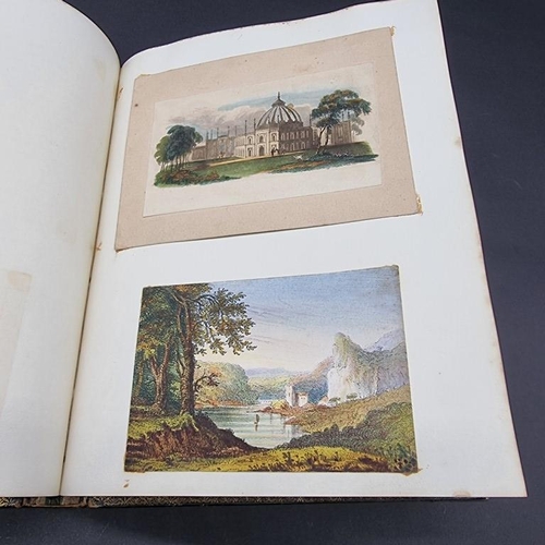 214 - SCRAP ALBUM: Margaret Jordan: album amicorum of watercolours, prints and poetry, 1829 and later: con... 