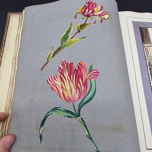 214 - SCRAP ALBUM: Margaret Jordan: album amicorum of watercolours, prints and poetry, 1829 and later: con... 