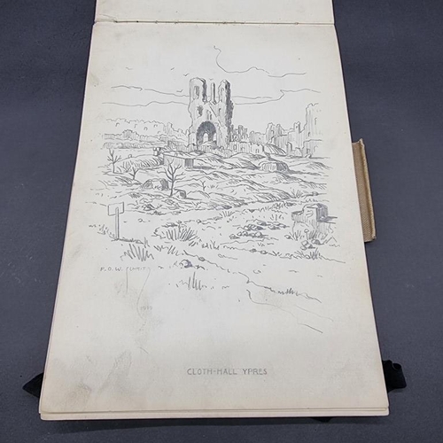 222 - SKETCHES BY POW SCHMITZ: an album of drawings by a German POW at the end of World War I and aft... 