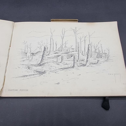 222 - SKETCHES BY POW SCHMITZ: an album of drawings by a German POW at the end of World War I and aft... 