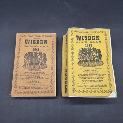 229 - WISDEN CRICKETERS ALMANAC 1941: 426pp, original tan linen covers, light wear and marking, 2 small in... 