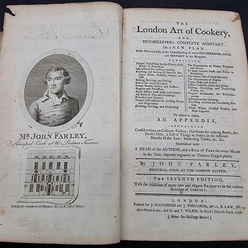 231 - FARLEY (John): 'The London Art of Cookery, and Housekeeper's Complete Assistant...': London, printed... 