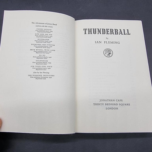 238 - FLEMING (Ian): 'Thunderball': London, Jonathan Cape, 1961: FIRST EDITION. Publishers black cloth wit... 