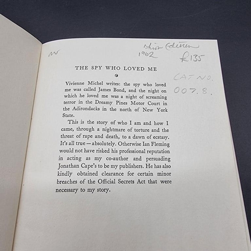 241 - FLEMING (Ian): 'The Spy Who Loved Me': London, Jonathan Cape, 1962: FIRST EDITION: 8vo, publishers b... 