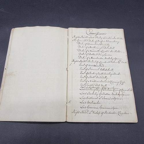 247 - MANUSCRIPT: City of London Clerk of Works Minute Book, 1762-63. With list of the commissioners ... 