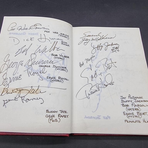 248 - JAZZ SCENE: autograph album, late 1970s period, containing approx 75 autographs of jazz artists incl... 