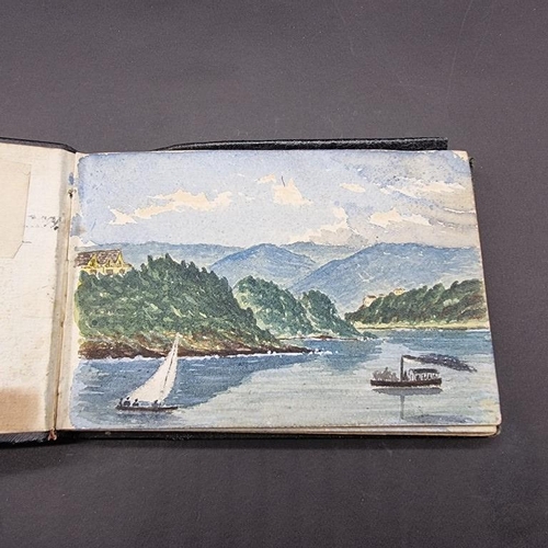 256 - CAPTAIN CAUSTON: TWO WATERCOLOUR SKETCHBOOKS: approx 69 watercolours in 2 albums, circa 1868-78, som... 