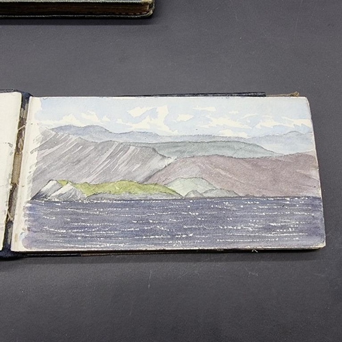 256 - CAPTAIN CAUSTON: TWO WATERCOLOUR SKETCHBOOKS: approx 69 watercolours in 2 albums, circa 1868-78, som... 