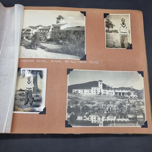 264 - PHOTOGRAPH ALBUM: INDIA & JAPAN: album of approx 335 snapshot-size photographs, commencing ... 