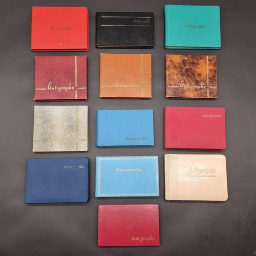 272 - AUTOGRAPH ALBUMS: a good single owner collection of 13 small-format autograph albums, assembled circ... 