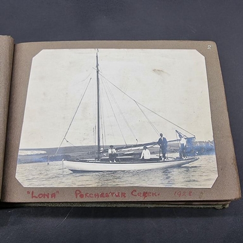 273 - SOLENT FISHING: 'Snaps of Boats Fish & Fishing': an interesting album of approx 155 b&w... 